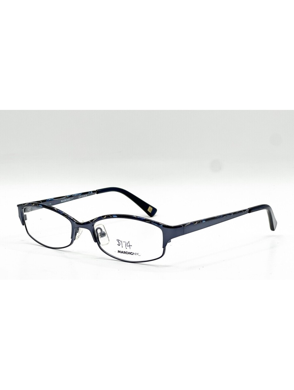 Marchon Nyc Carriage 434 Very Dark Blue Authentic Eyeglasses 51-16-135